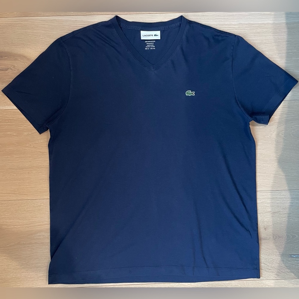 Lacoste V-Neck Pima Cotton Jersey T-shirt